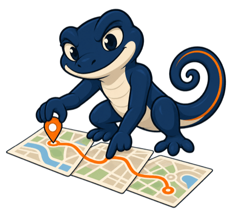 The Happlo gecko mapping out the setup